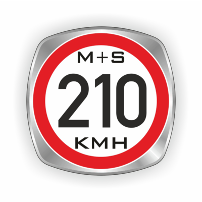 Reifenindex 210 kmh m+s rot/silber
