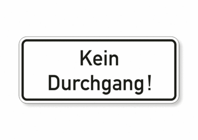 Text, Kein Durchgang