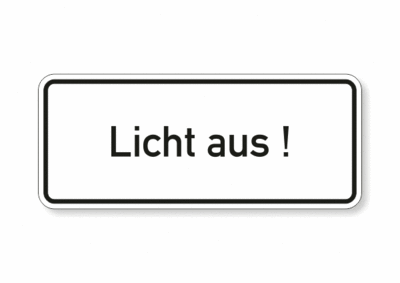 Text, Licht aus