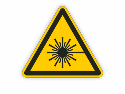 Warnung vor Laserstrahlen