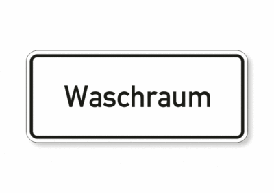 Text, Waschraum