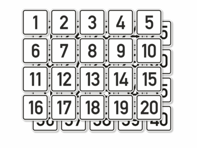 Zahlen-Set mit DIN- Schrift