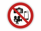 Handy, Kamera und Fotoapparat, rot ,schwarz, weiss,Verbotszeichen